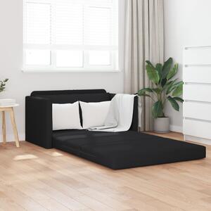 VidaXL Földi Kanapéágy 2 az 1-ben fekete 124x71x78 cm Szövet