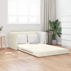 VidaXL Kanapéágy 110cm Krém Bársony