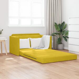 VidaXL Földi Kanapé ágy 2 az 1-ben Sárga 124x204x61 cm Bársony