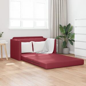 VidaXL Kanapéágy 110cm Bordó Mübőr