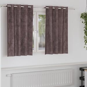 VidaXL Velúr Függöny 2 db Szemfüggönnyel Barna 140x140 cm