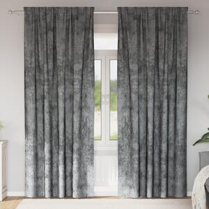 VidaXL bársony függönyök 2 db pálcás szürke 225x140 cm