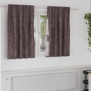 VidaXL Bársonyfűggönyök 2 db Szemelve Barna 140x140 cm