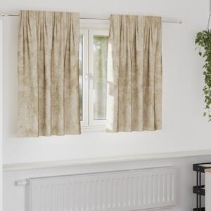 VidaXL Selyemfüggöny 2 db gyűrűs függöny Krém 140x140 cm