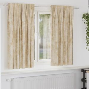 VidaXL Velúr Függöny 2 db Pálcataszkolt Krém 175x140 cm