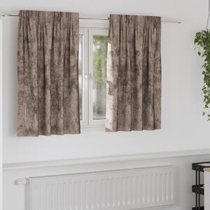 VidaXL Velúr Függöny 2 db Zsinórral Kávé 140x140 cm