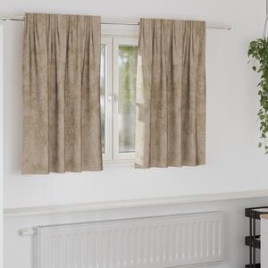 VidaXL Bársonyfüggönyök 2 db pálcával Bézs 140x140 cm