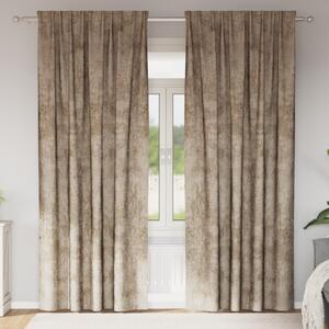 VidaXL Bársony Függönyök 2 db Fémlyukkal Champagne 225x140 cm