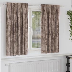 VidaXL Bársony Függönyök 2 db Pálcával Kávé 175x140 cm