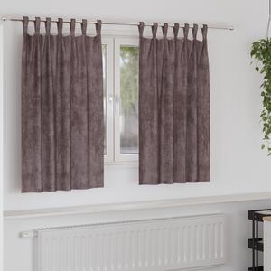 VidaXL Bársony Függönyök 2 db Gombfülekkel Barna 140x140 cm