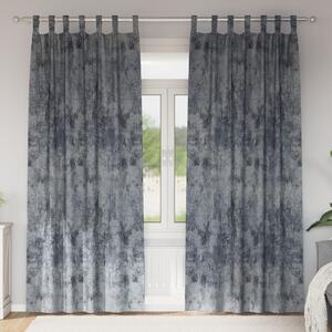 VidaXL Vellúrfüggöny 2 db gombfüllel Ezüstszürke 225x140 cm