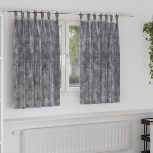 VidaXL 2 db gombfüles szürke függöny 140x140 cm
