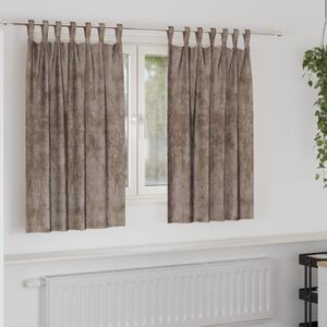VidaXL Bársony függönyök 2 db Gombfüggönyök Kávézó 140x140 cm