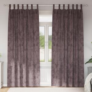 VidaXL Bársony Függönyök 2 db Gombfüllel Barna 225x140 cm