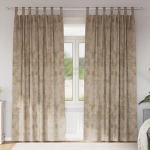 VidaXL bársony függöny 2 db hurokkal Champagne 225x140 cm