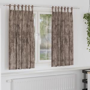 VidaXL Bársony Függönyök 2 db Gombfüggővel Kávétej 175x140 cm