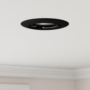 Beépített Spotlámpák 6 db Kör GU10 Fekete Ø90 mm Acél