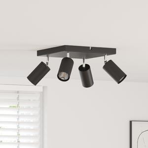 VidaXL 4 irányú állítható fekete GU10 mennyezeti spotlámpa