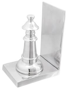 Könyvtámaszok 2 db Ezüst 11x12x19,5 cm Alumínium Sakk