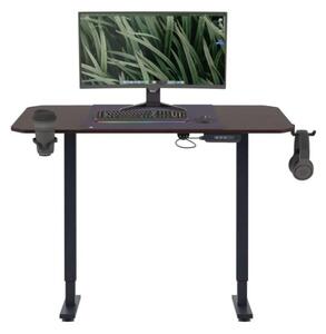 JAN NOWAK EGON 1100 állítható magasságú asztal, elektromos íróasztal 1100x720x600, dió-antracit