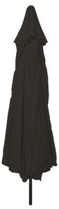 Kerti Napernyő ø395x245 cm Fekete