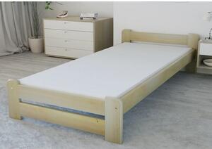 Emelt masszív ágy 80x200 cm, rácsral együtt Égerfa