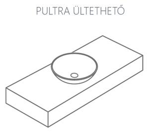 CeraStyle - Top Counter pultra ültethető porcelán mosdó - ZERO - O - MATT ANTRACIT - Ø 46 cm