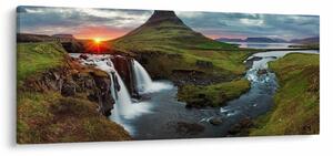 Kép - Kirkjufell naplementében (120x50 cm)