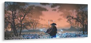 Kép - Egy harcos illusztrációja (120x50 cm)