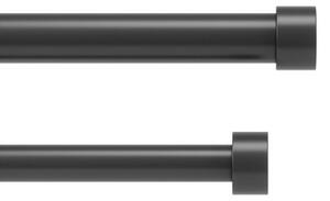 Umbra Cappa Dupla Függönykarnis Szálcsiszolt Fekete 168-305 cm
