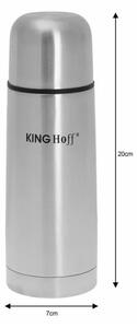 Kinghoff termosz / utazóbögre tartóval 350ml - inox (KH-4051)