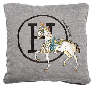 King Home Paris Home Lovas Díszpárna Chenille Szürke