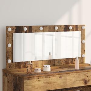 VidaXL LED világításos sminktükör, régi fa, 100x45x18 cm