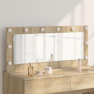 VidaXL LED fényes sminktükör Sonoma tölgy 100x45x18 cm