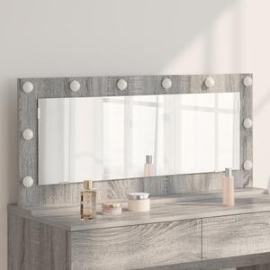 VidaXL Sminktükör LED Fényekkel Szürke Sonoma 100x45x18 cm