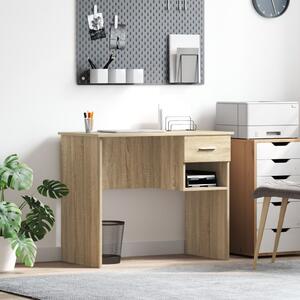 Íróasztal tárolóval Sonoma tölgy 90x49.5x75 cm módosított fa