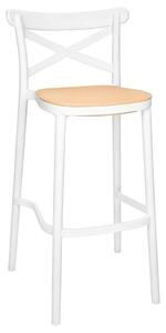 King Home Country Rattan Bárszék Fehér
