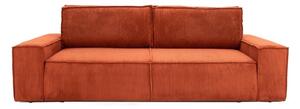 King Home PILLOW Kihúzható Kanapé Kordszövet Téglavörös