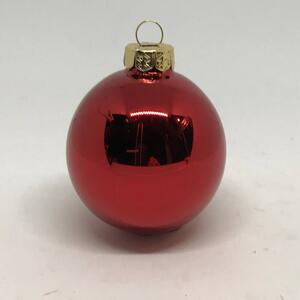 Red üveg karácsonyi gömb szett piros 12*6cm