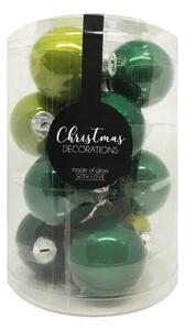 Evergreen üveg karácsonyi gömb szett 12*6cm