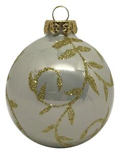 Ornaments kézzel festett üveg karácsonyi gömb szett 6*7cm