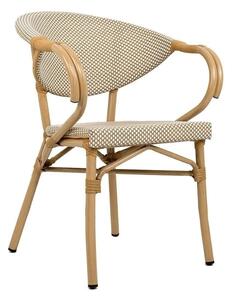 King Home Bistro Paris Karfás Szék Világosbarna Rattan