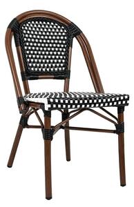 King Home Cafe Paris Alumínium Rattan Szék Dióbarna UV-álló