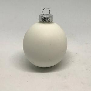 White matt fehér üveg karácsonyi gömb szett 12*6cm