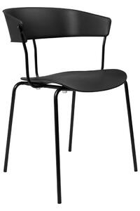 King Home JETT Polipropilén Szék Fekete Modern