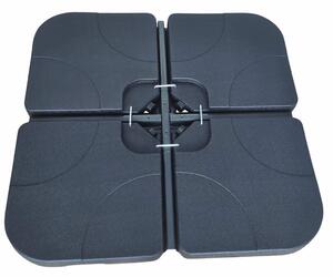 AKORD UB50X50 HDPE Napernyőtalp Fekete