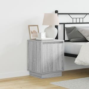 Éjjeli szekrény LED világítással 2 db Szürke Sonoma 39x34,5x50 cm