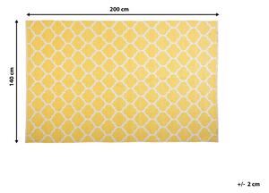 Kétoldalas sárga szőnyeg 140 x 200 cm AKSU