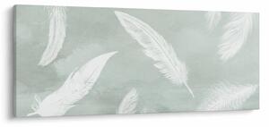 Kép - Fehér tollak (120x50 cm)