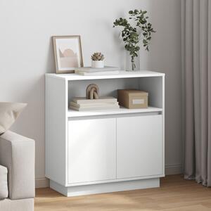 LED tálaló LED -es lámpákkal Fehér 71 x 34,5 x 75 cm Faanyag